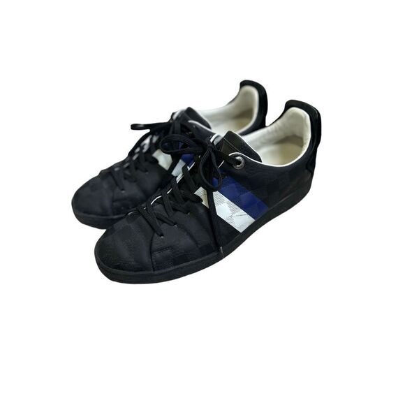 Louis Vuitton Damier Infini Frontrow Sneakers Men's Black Size 7.5 - Picture 1 of 14